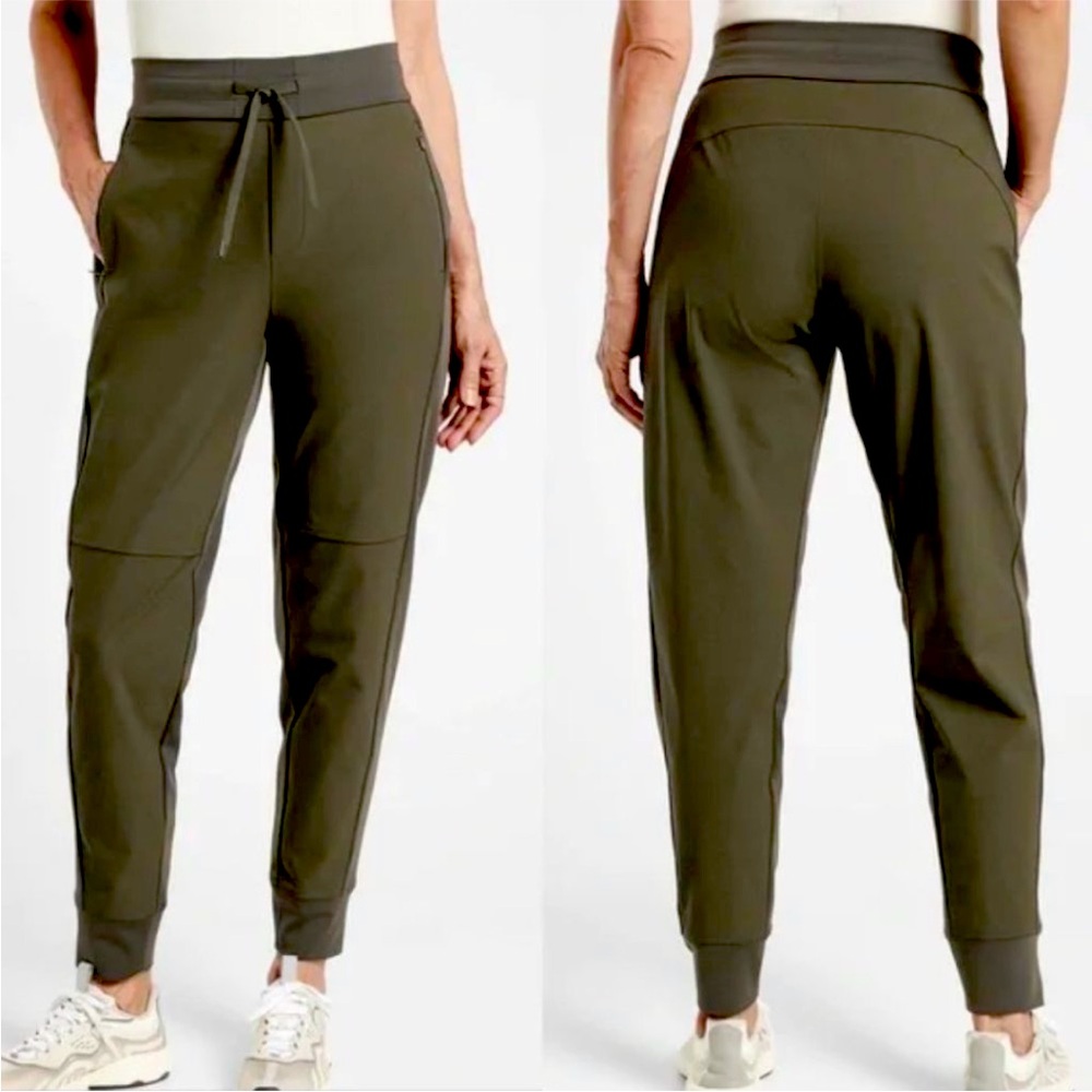 Athleta Headlands Hybrid Trek Jogger Pants Olive Green